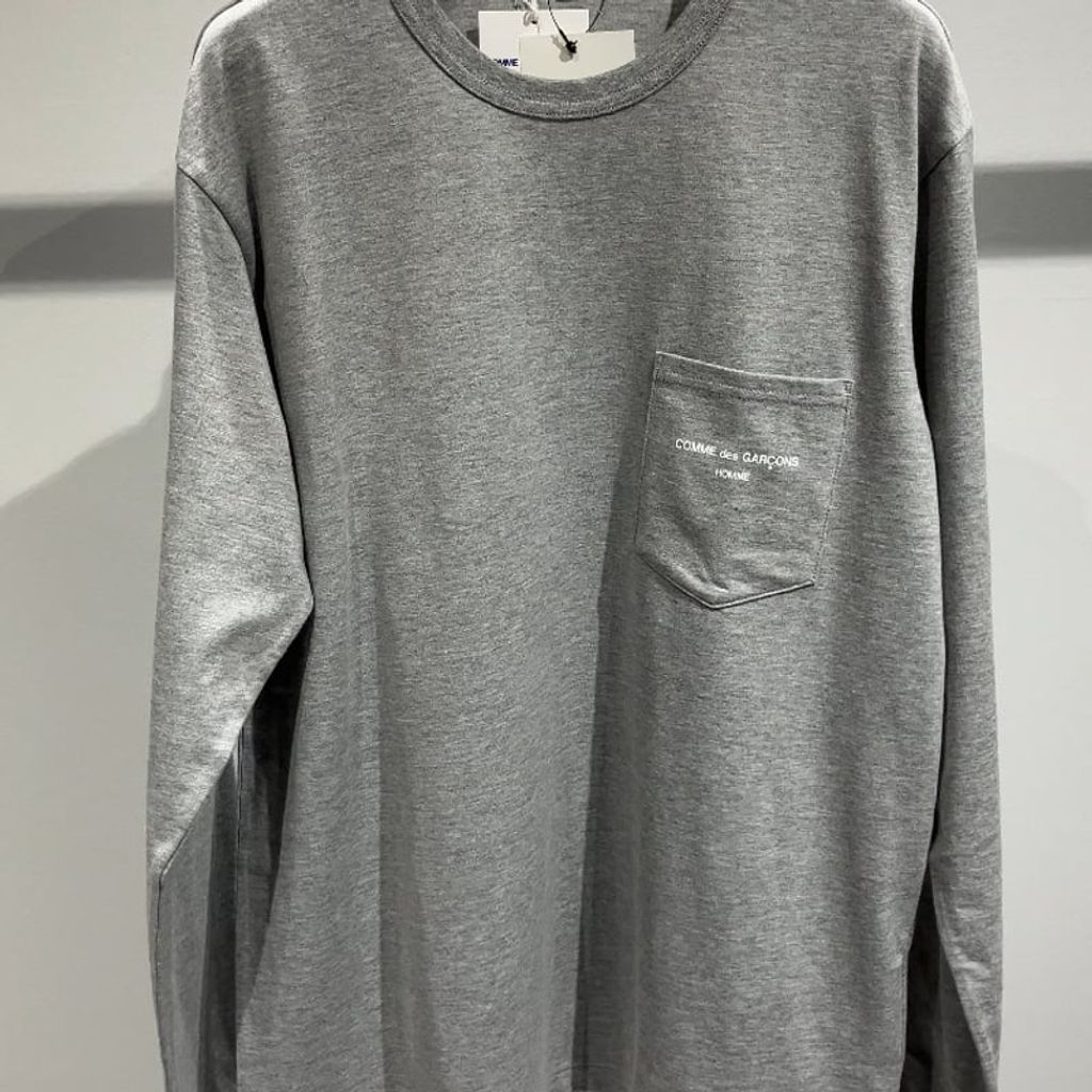 COMME des GARCONS HOMME COMME des GARCONS HOMME LOGO LONG SLEEVE TEE （GRAY）