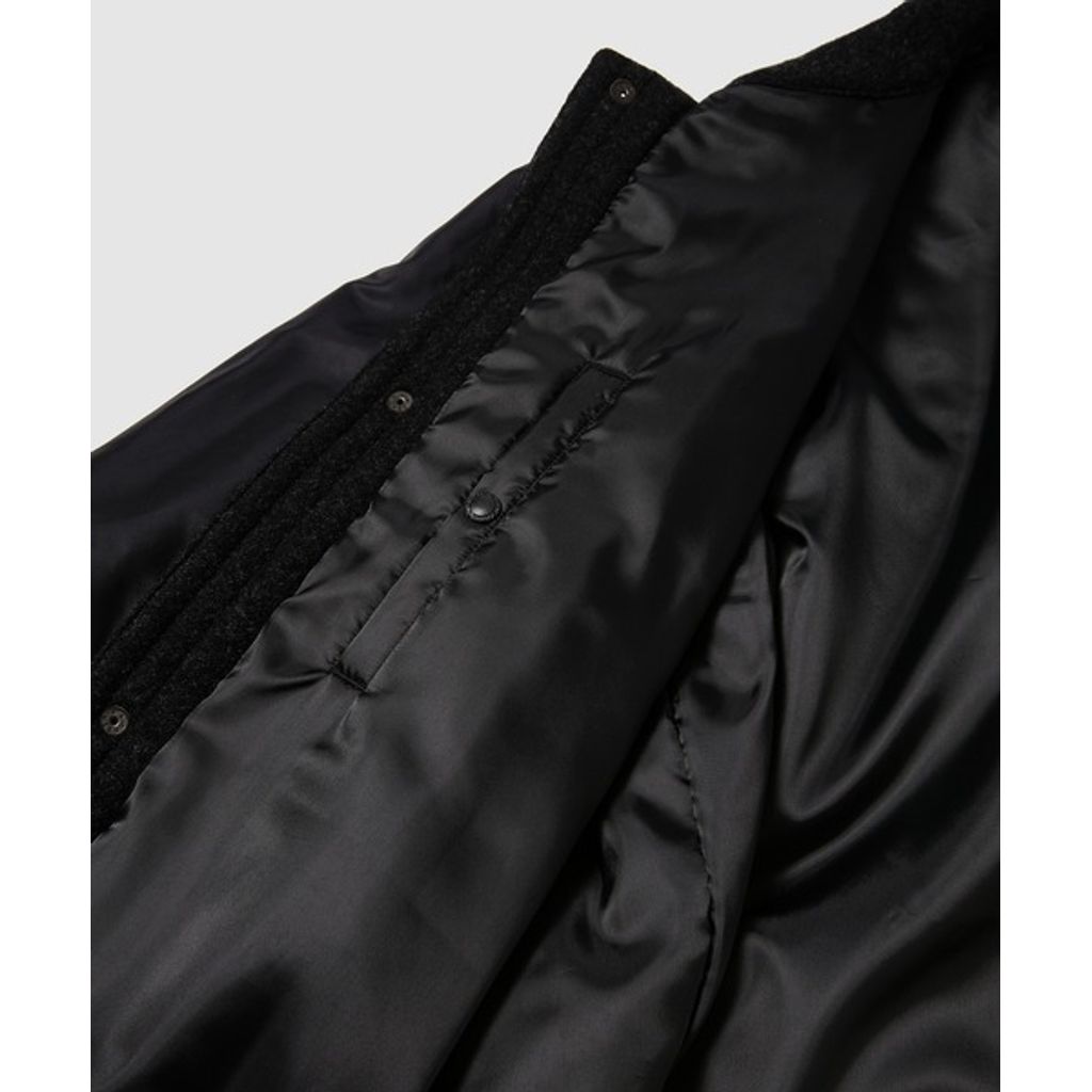 COMME des GARCONS HOMME WOOL 縮絨 × NYLON TWILL COAT（BLACK）