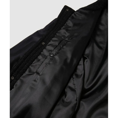 COMME des GARCONS HOMME WOOL 縮絨 × NYLON TWILL COAT（BLACK）