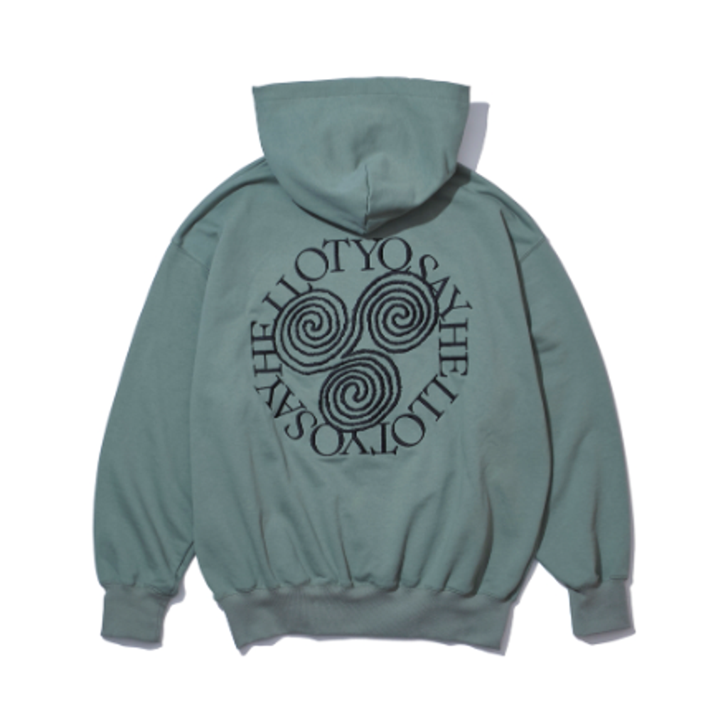 SAYHELLO Slap Logo Harf-Zip Hoodie