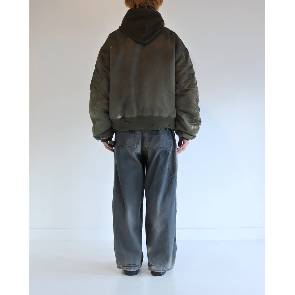ANACHRONORM AN395 DIRTY NYLON MA-1 OLIVE
