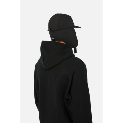 Dime Cursive Earflap Cap  Black