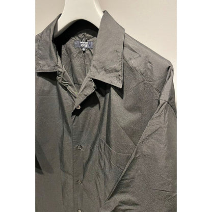 COMME des GARCONS HOMME コットンエステルブロード 製品加工 シャツ（BLACK）