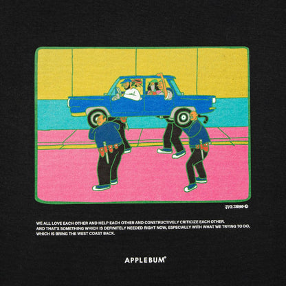 APPLEBUM "ALRIGHT" T-SHIRT 6.2OZ [BLACK] / JU2421103