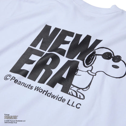 NEW ERA 半袖 コットン Tシャツ Vintage PEANUTS ピーナッツ JOE COOL ジョー・クール ホワイト