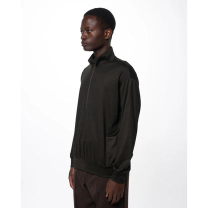 marka  Super 100s Washable Wool Jersey / Half-Zip Stand