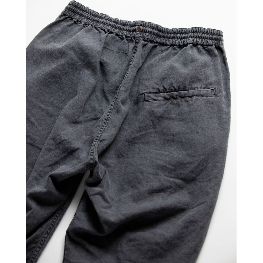 ANACHRONORM PIGMENT DYED LINEN TAPERED EASY PANTS