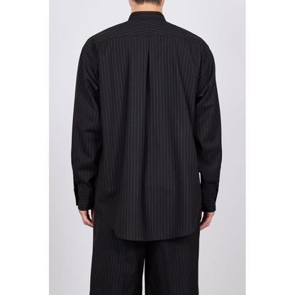MARKAWARE ORGANIC WOOL TROPICAL COMFORT FIT BAND COLLAR SHIRT