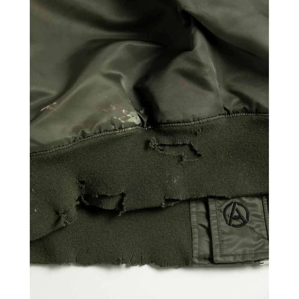 ANACHRONORM AN395 DIRTY NYLON MA-1 OLIVE