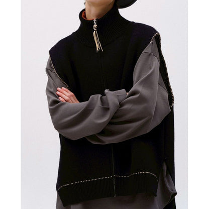 AMBERGLEAM Fringe knit Vest