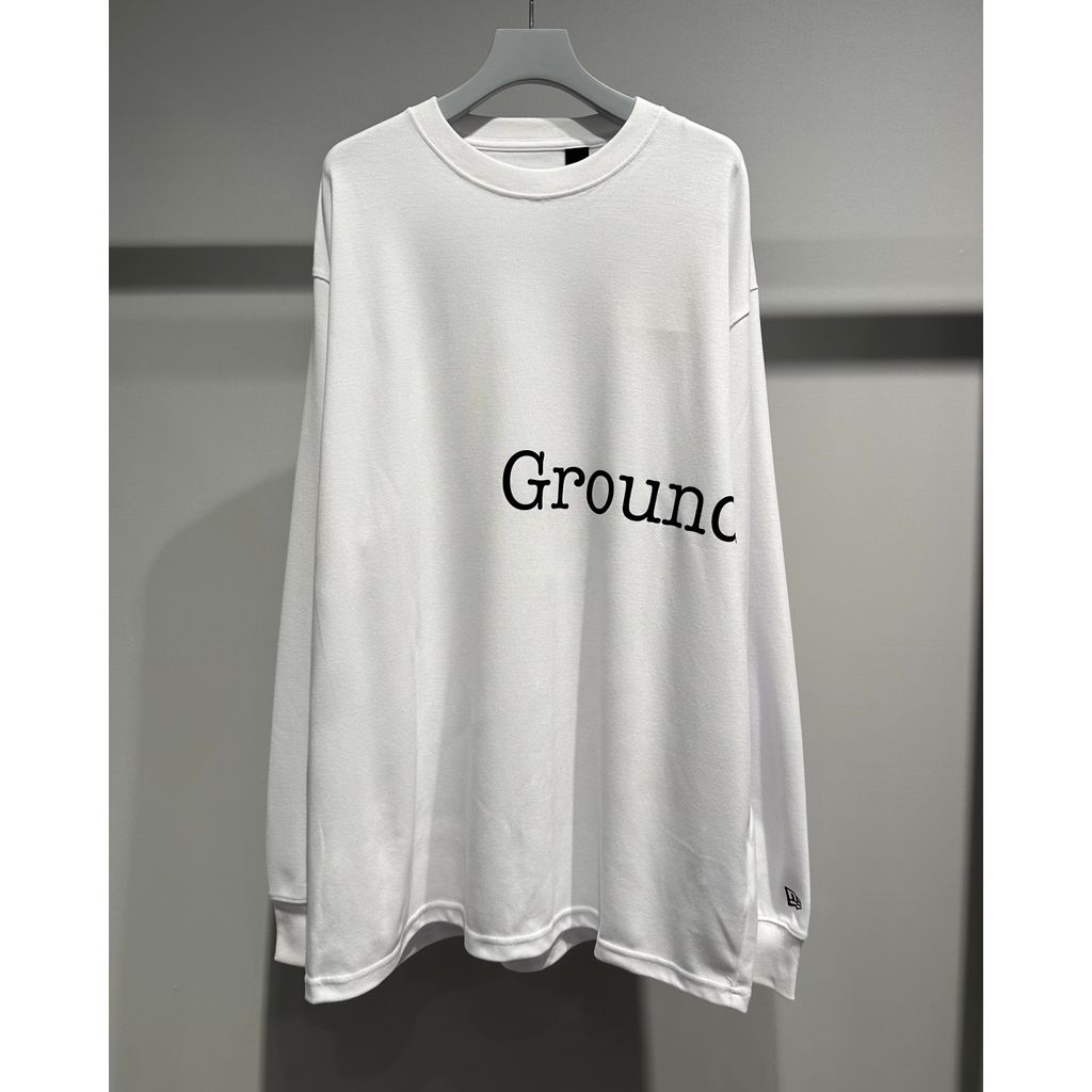 Ground Y×NEWERA(R) L/S OVERSIZED PERFORMANCE TEE WHITE