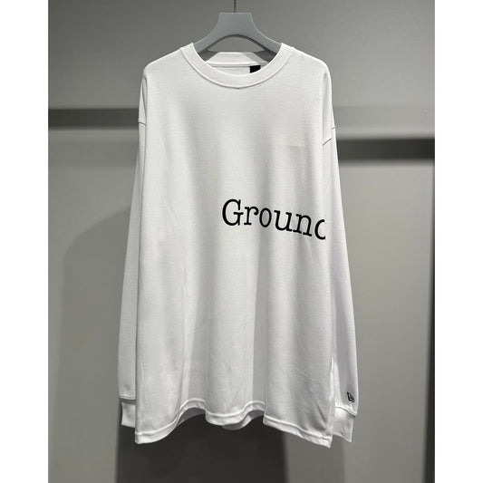 Ground Y×NEWERA(R) L/S OVERSIZED PERFORMANCE TEE WHITE