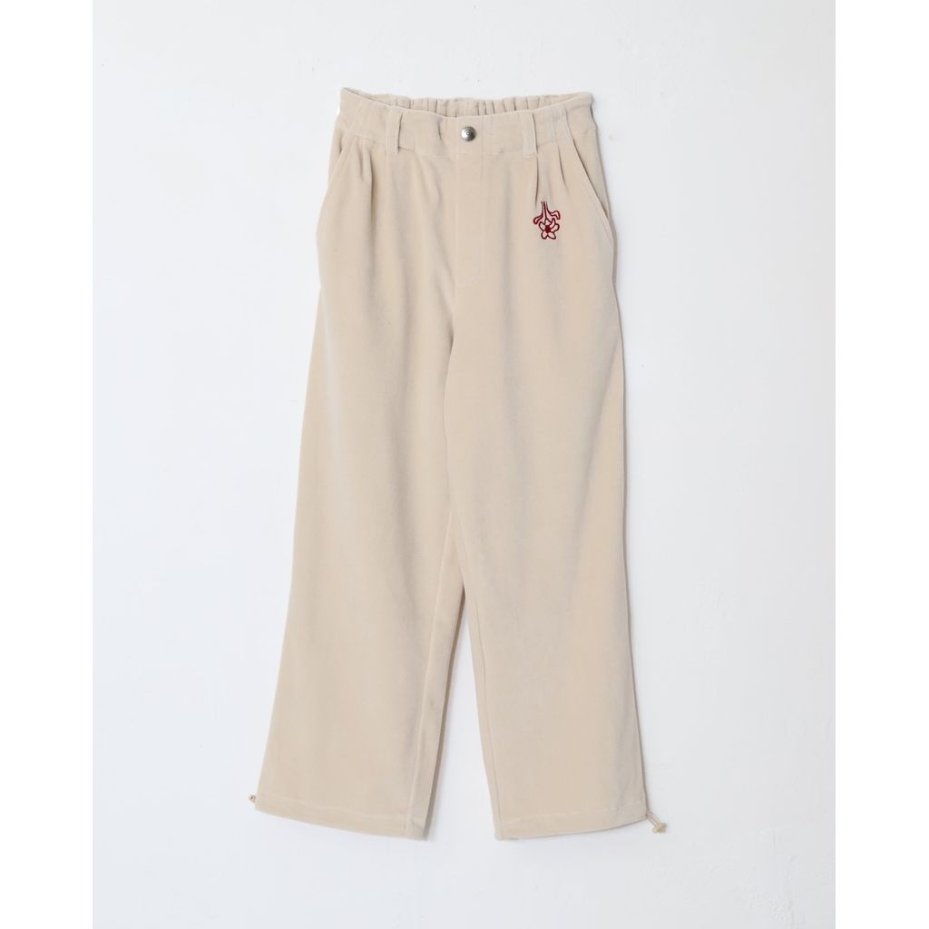 AMBERGLEAM Velor Pile Tapered Pants