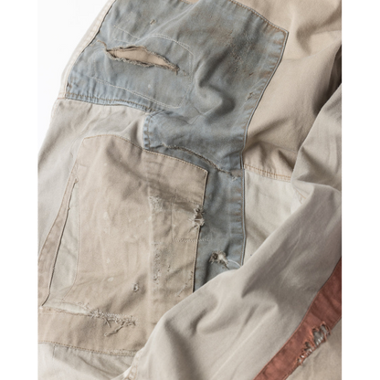 ANACHRONORM REMAKED MIX PANEL WIDE EASY PANTS BEIGE