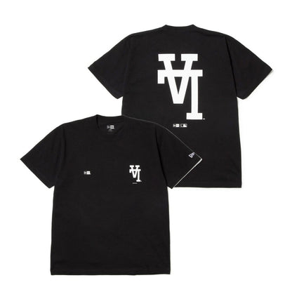 NEW ERA  半袖 コットン Tシャツ MLB Upside Down ロサンゼルス・ドジャース ブラック レギュラーフィット