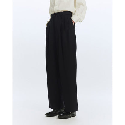 MARKAWARE Organic Wool Survival Cloth® Triple Pleated Wide Trousers