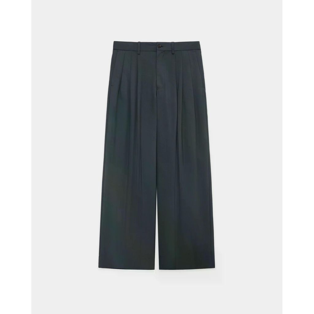 MARKAWARE Organic Wool 2/80 Tropical Triple Pleated Wide Trousers