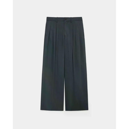 MARKAWARE Organic Wool 2/80 Tropical Triple Pleated Wide Trousers
