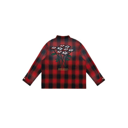 VANDY THE PINK BRUSHED FLANNEL SHIRT（RED）