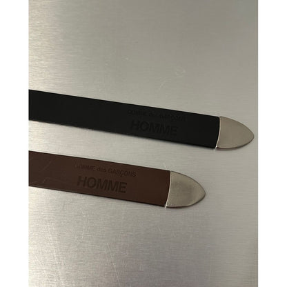 COMME des GARCONS HOMME STEER OIL SMOOTH LEATHER BELT〈30mm〉（BLACK）