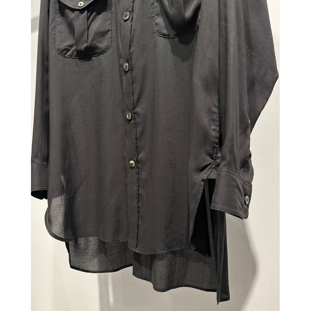 Y's for men CELLULOSE LAWN DOUBLE-POCKET SHIRT