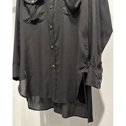 Y's for men CELLULOSE LAWN DOUBLE-POCKET SHIRT