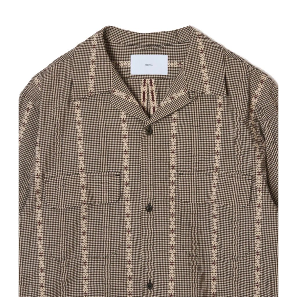 SUGARHILL DOBBY OPEN COLLAR SHIRT