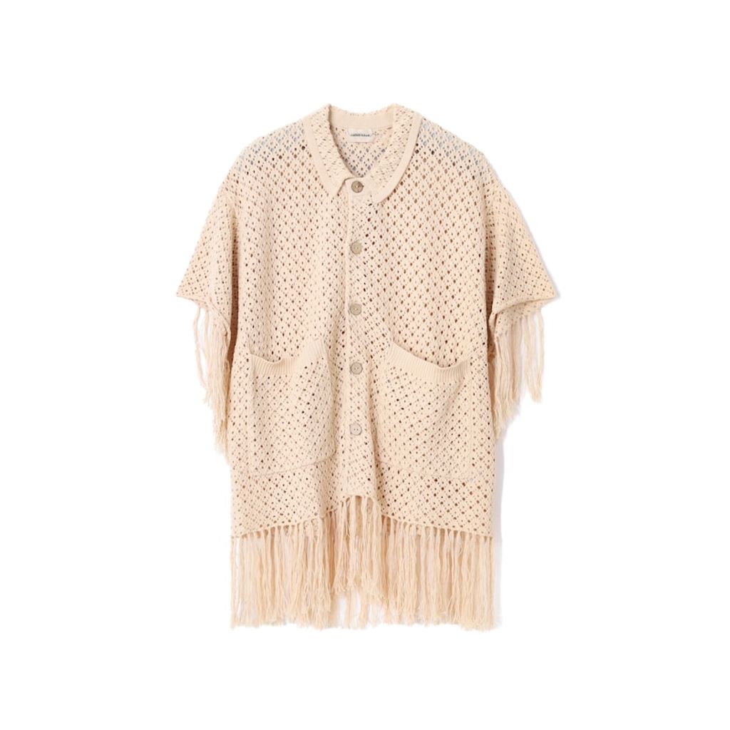 AMBERGLEAM Fringe Cotton Knit Shirt
