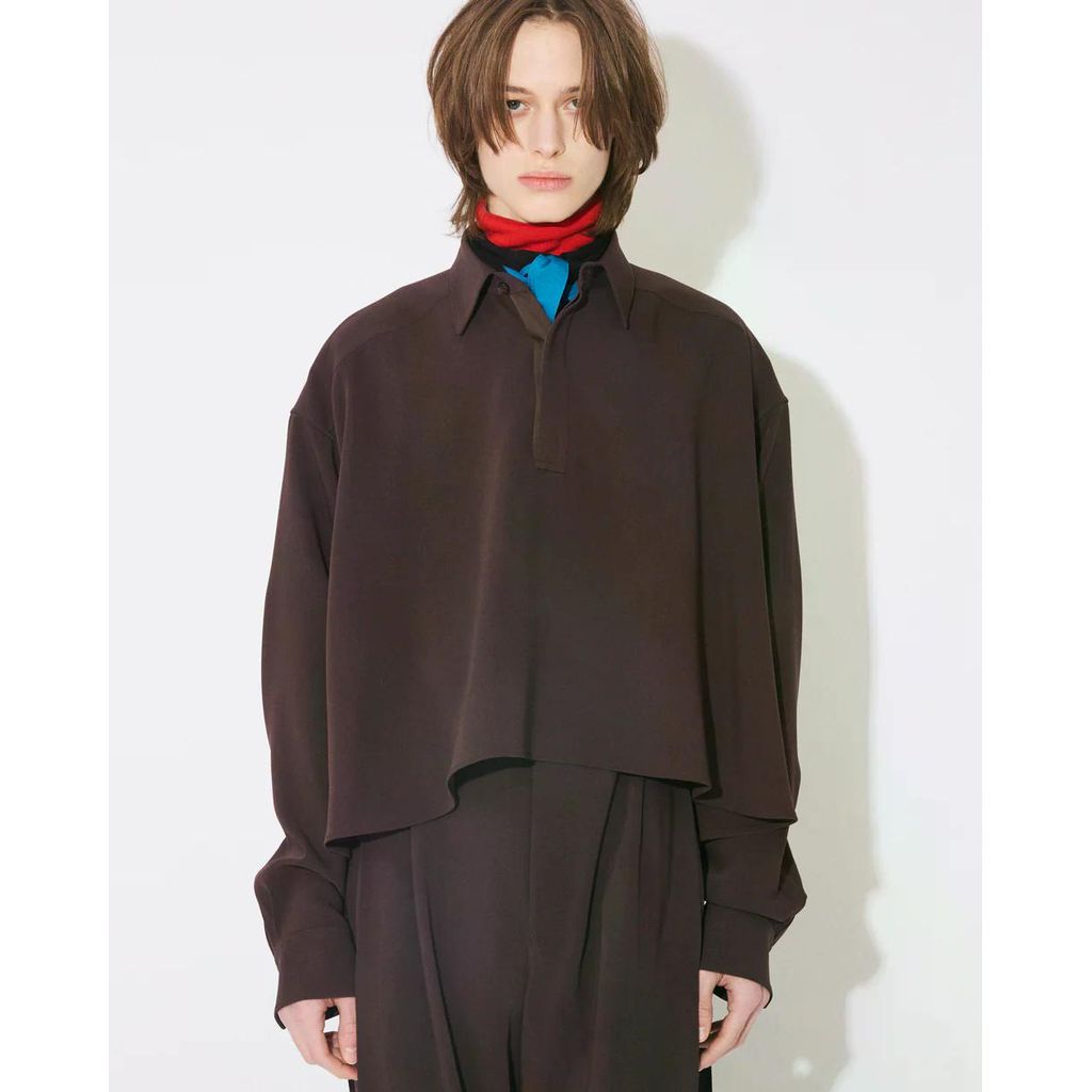 beautiful people triacetate double cloth tailcoat shirt