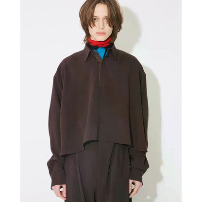 beautiful people triacetate double cloth tailcoat shirt