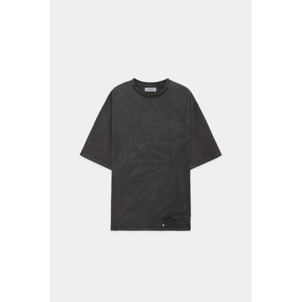 marka  40/2 ORGANIC COTTON KNIT CREW NECK DAMAGED TEE