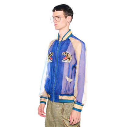 TOLQ  Skeleton Printed Souvenir Jacket