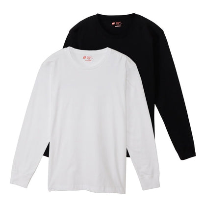 Hanes  2P JAPAN FIT LONG SLEEVE T-SHIRT