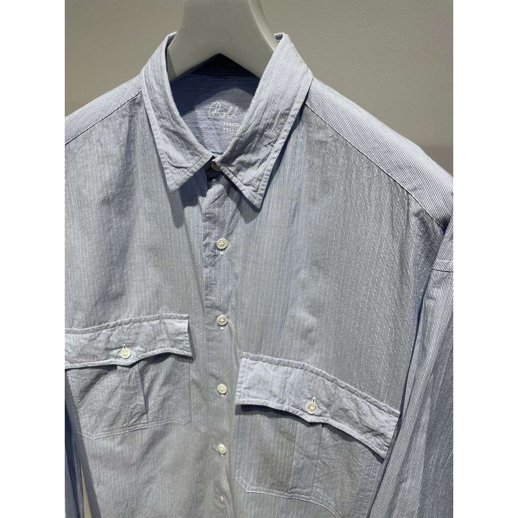 PORTER CLASSIC ROLL UP STRIPE SHIRT