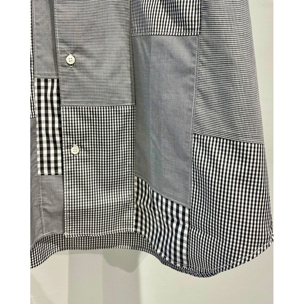 COMME des GARCONS HOMME ギンガムチェック パッチワーク シャツ