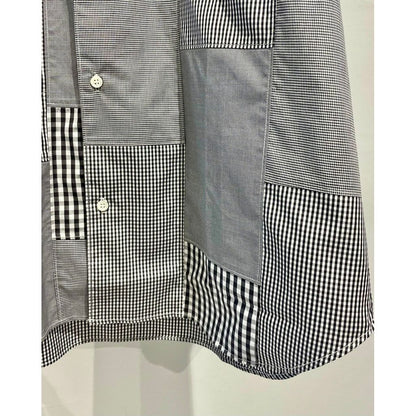COMME des GARCONS HOMME ギンガムチェック パッチワーク シャツ