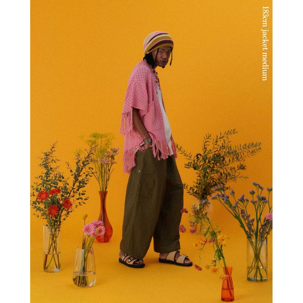 AMBERGLEAM Fringe Cotton Knit Shirt