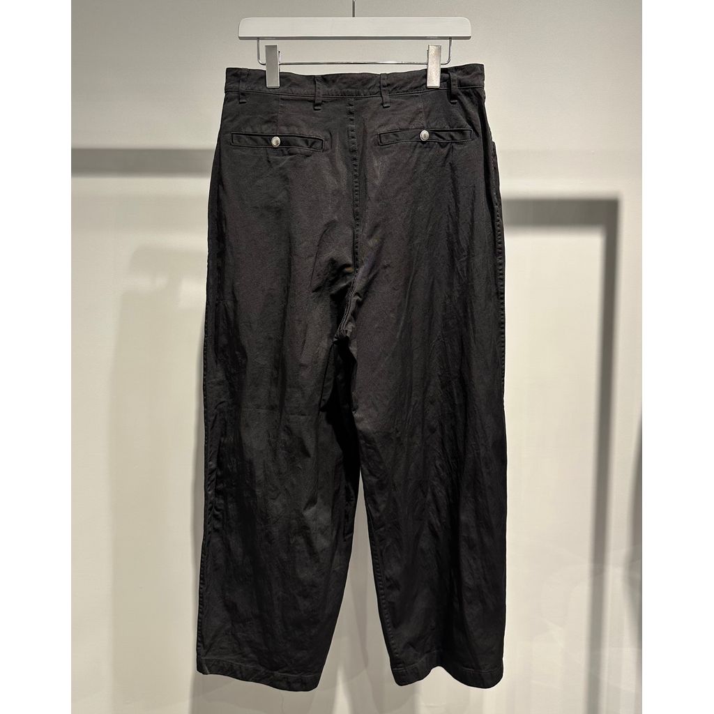 COMME des GARCONS HOMME NYLON TWILL GARMENT DYE PANTS(BLACK)
