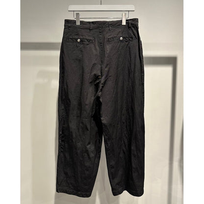 COMME des GARCONS HOMME NYLON TWILL GARMENT DYE PANTS(BLACK)