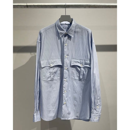 PORTER CLASSIC ROLL UP STRIPE SHIRT