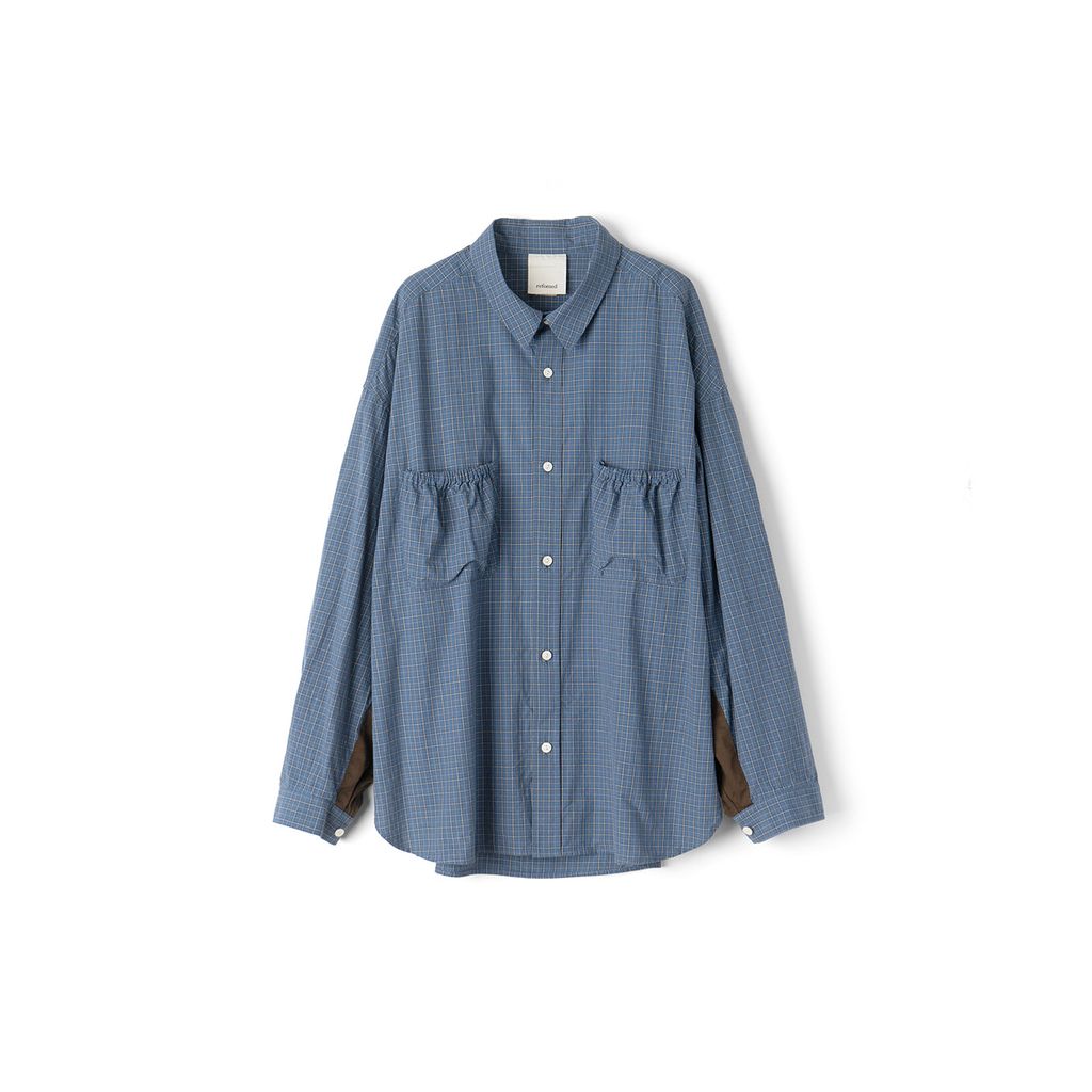 refomed WRIST PATCH WIDE SHIRT "CHECK"