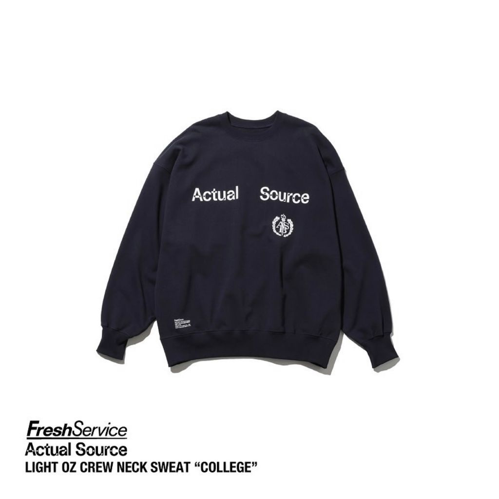 FreshService AS×S LIGHT OZ CREW NECK SWEAT "COLLEGE"