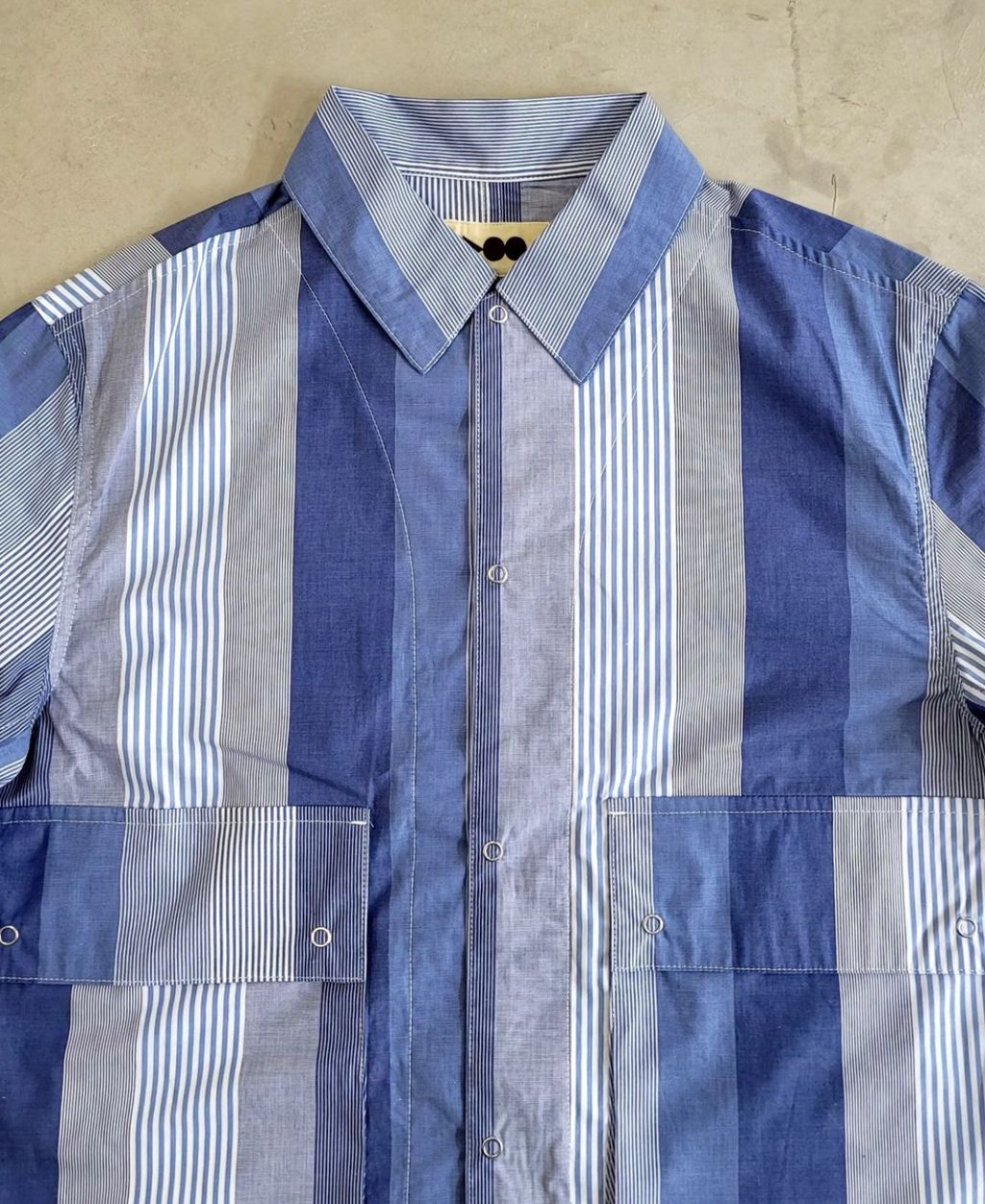 VOO CRAZY STRIPE SHACKET BLUE stripe