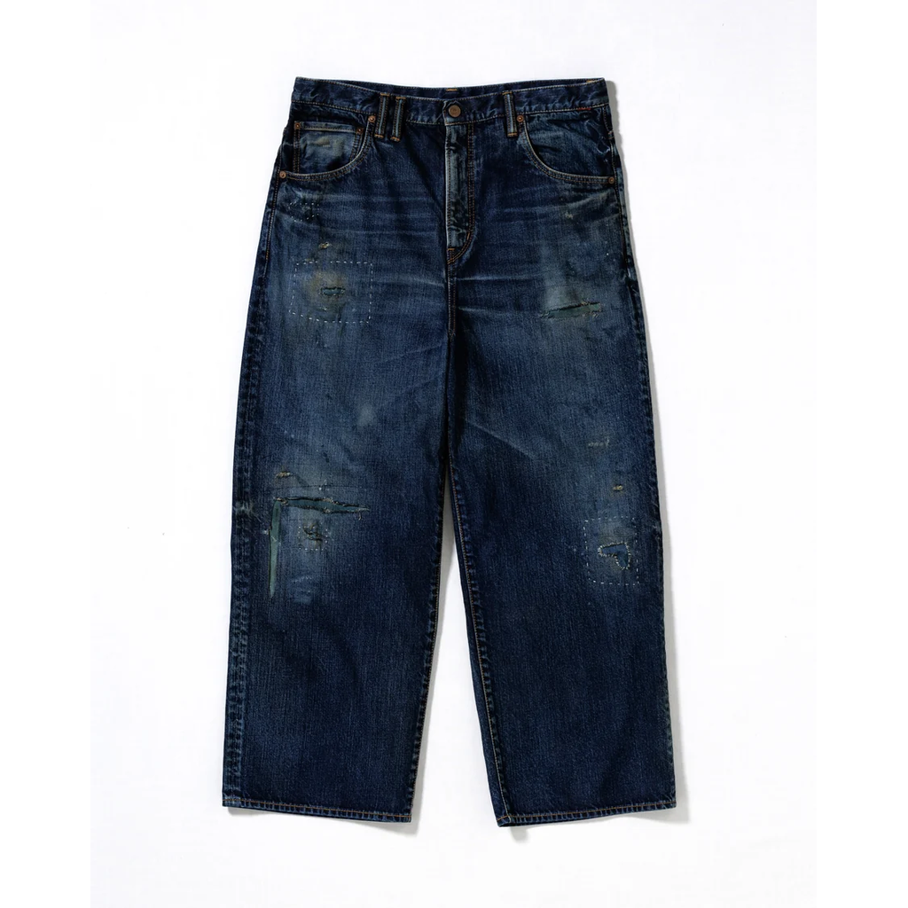 ANACHRONORM REMAKED WIDE 5P DENIM PANTS DARK INDIGO