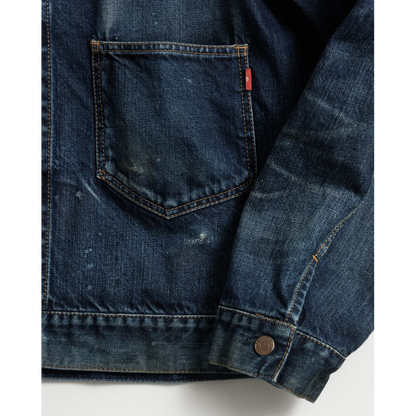 ANACHRONORM DAMAGED DENIM JACKET DARK INDIGO
