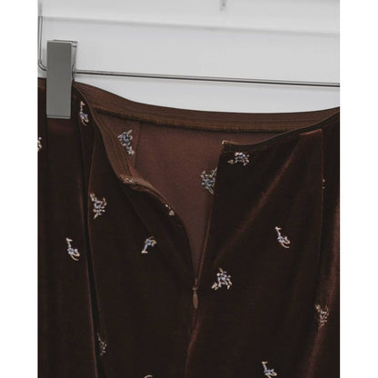 TODAYFUL Petit Flower Velour Skirt