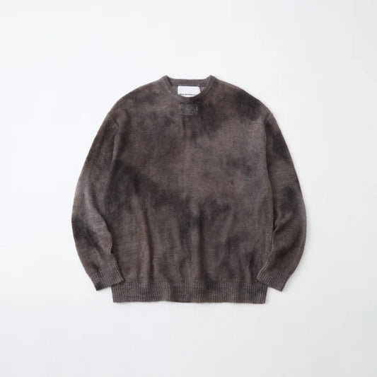 White Mountaineering GARMENT DYE MOHAIR KNIT PULLOVER
