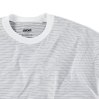 is-ness BALLOON BORDER LAYERED MESH T-SHIRT