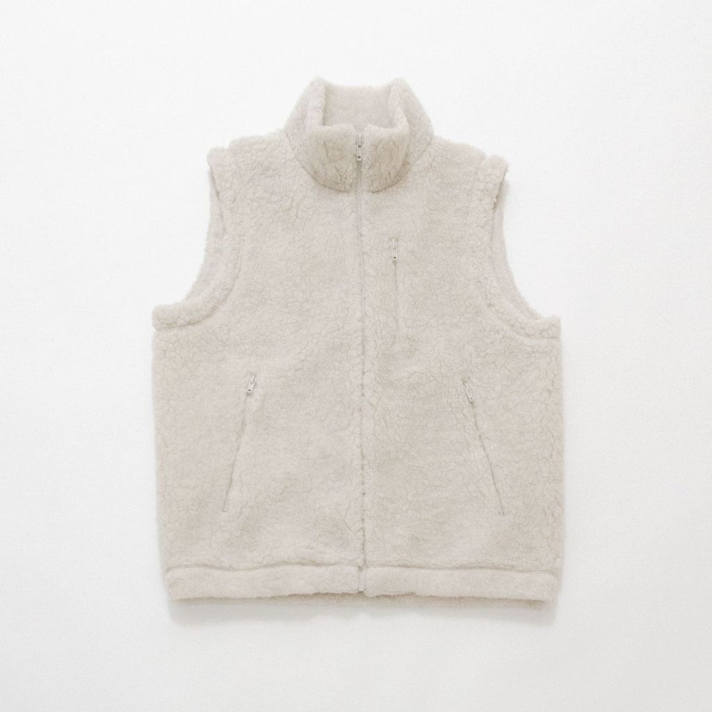 YAECA Natural Wool Fleece Vest