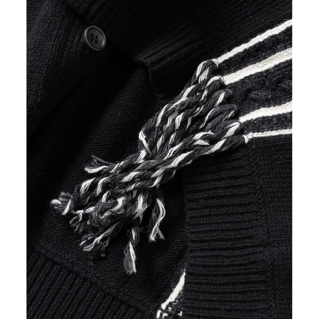 SON OF THE CHEESE  FRINGE KNIT CARDIGAN